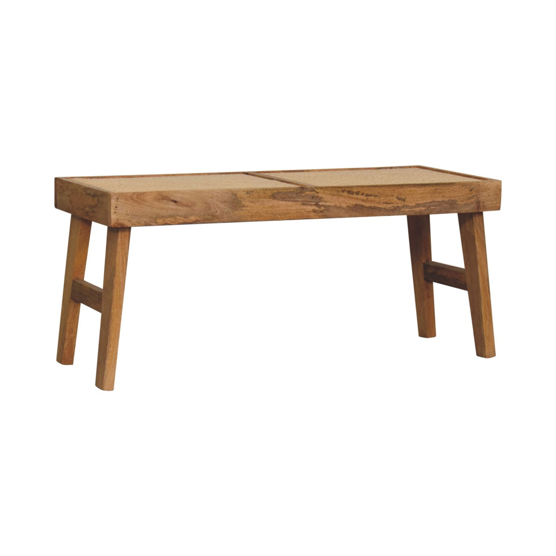 Open Rattan Bench-2