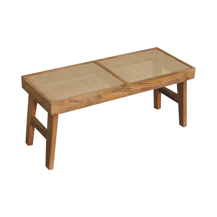 Open Rattan Bench-5