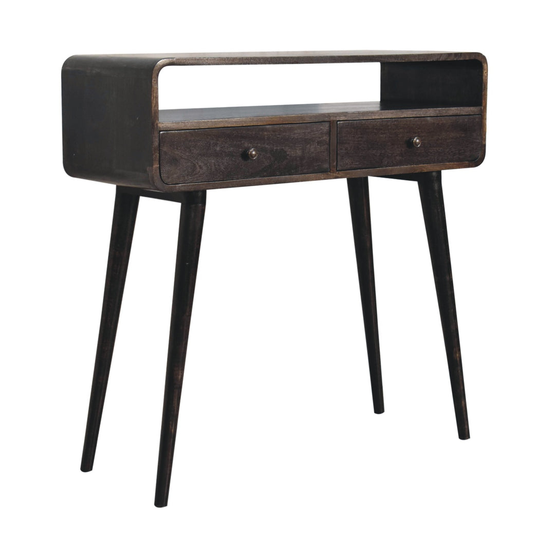 Curved Ash Black Console Table-3