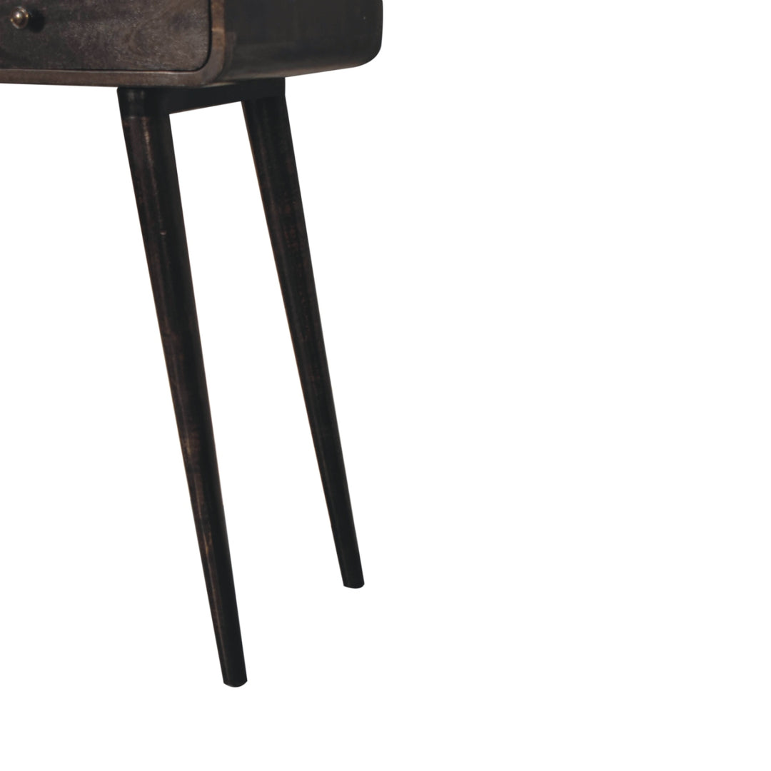 Curved Ash Black Console Table-7