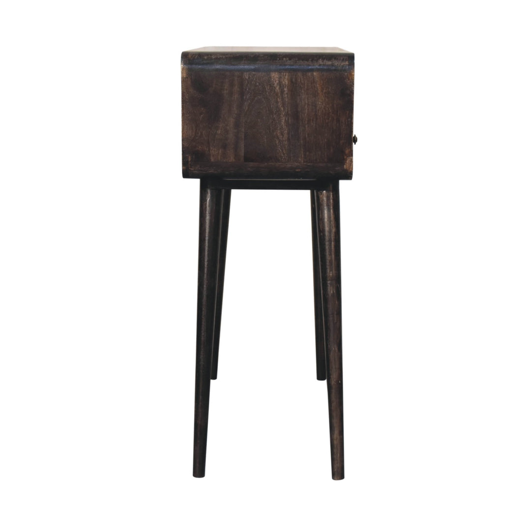 Curved Ash Black Console Table-8
