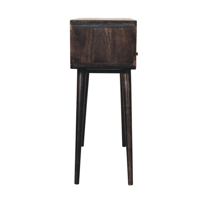 Curved Ash Black Console Table-8