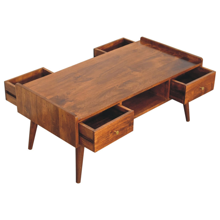 Elevated Chestnut Coffee Table-7