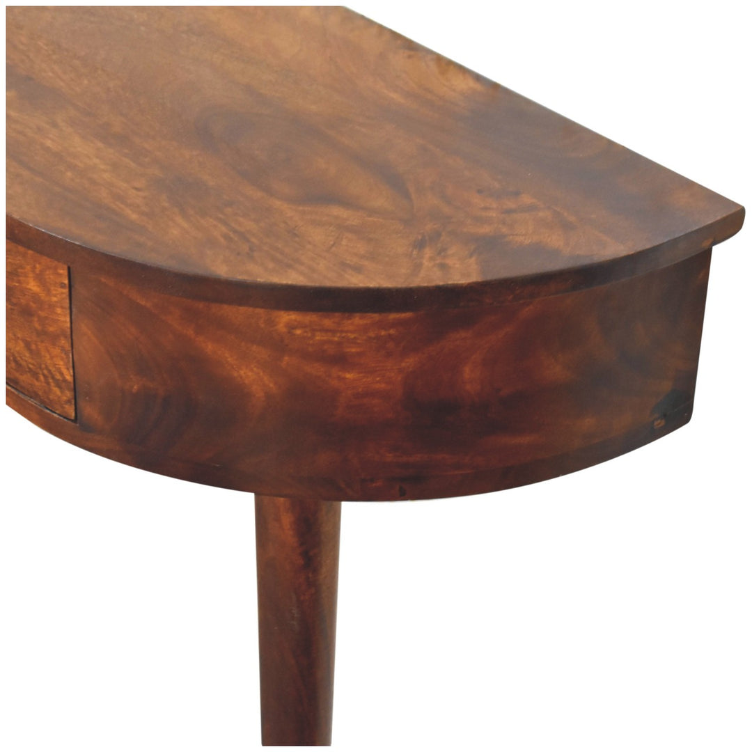 Backless Mounted Chestnut Console-7