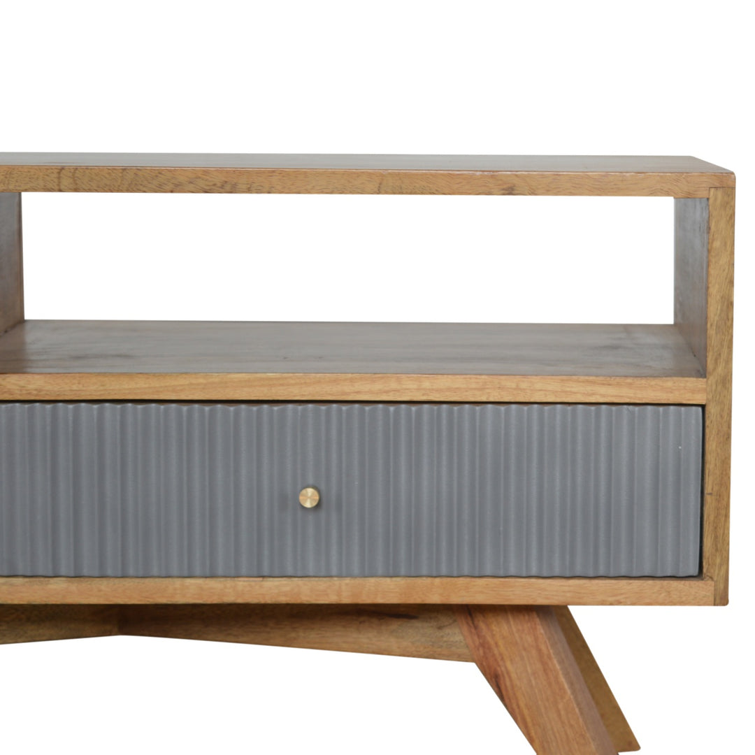 Line Grey Media Unit with Open Slot-5