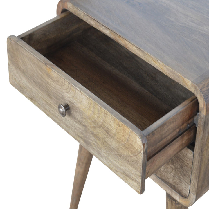 Curved Classic Grey Washed Bedside for wholesale