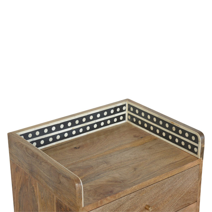 Bone Inlay Gallery Back Nightstand-3