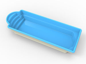 Glasfiberpool Järnlunden 6,40m x 3,15m x 1,50m