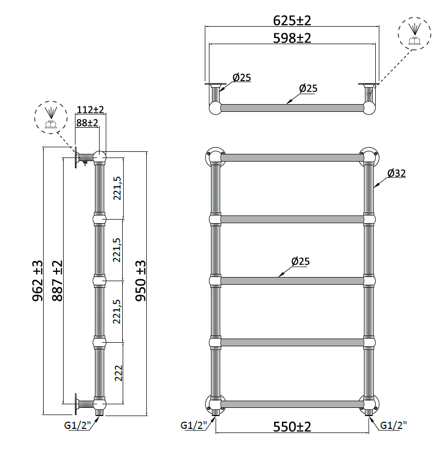 Kriss Towel Warmer Empire