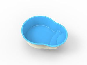 Glasfiberpool Mälaren 3,00m x 2,35m x 0,80m