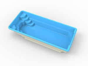 Glasfiberpool Marmen 6,20m x 3,75m x 1,50m