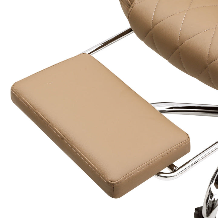 NNEDSZ Executive Office Chair Leather Footrest Espresso