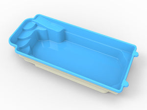 Glasfiberpool Rissajaure 8,00m x 3,70m x 1,55m