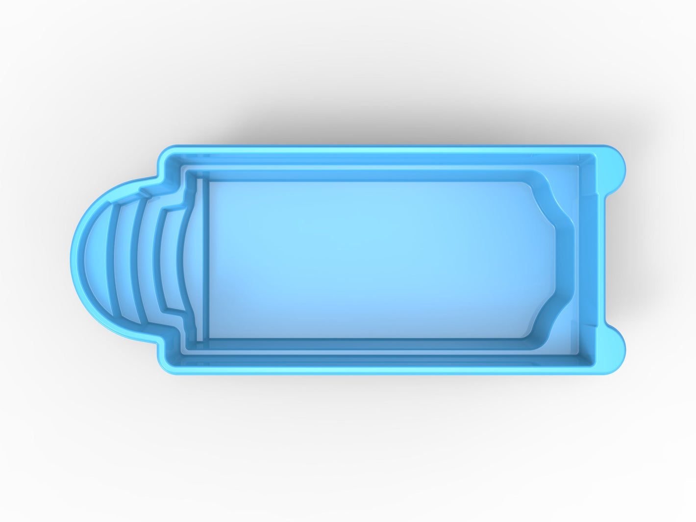 Glasfiberpool Storuman 7,40m x 3,15m x 1,50m