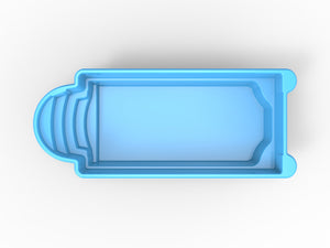 Glasfiberpool Storuman 7,40m x 3,15m x 1,50m