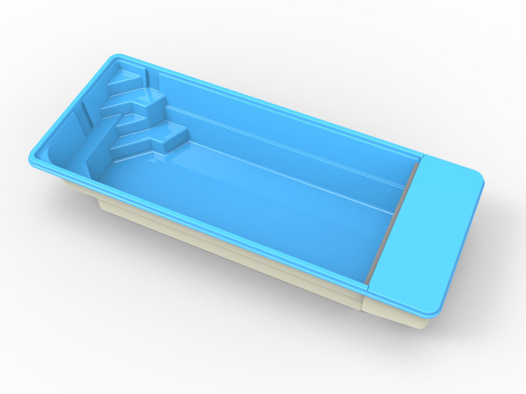 Glasfiberpool Storvindeln 7,80m x 3,20m x 1,50m