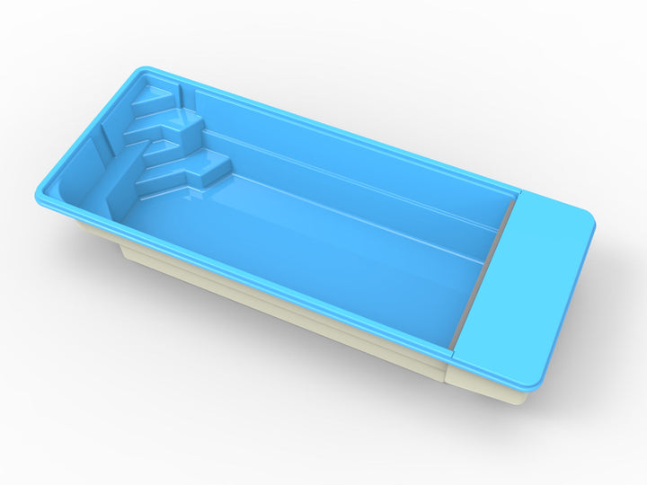 Glasfiberpool Storvindeln 7,80m x 3,20m x 1,50m