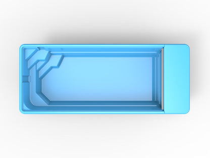 Glasfiberpool Storvindeln 7,80m x 3,20m x 1,50m