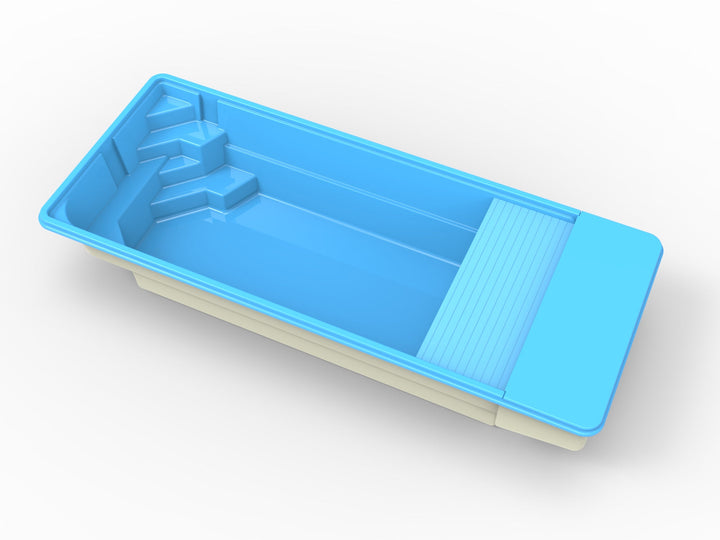 Glasfiberpool Storvindeln 7,80m x 3,20m x 1,50m
