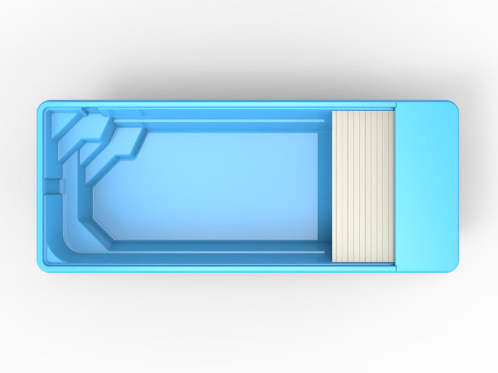 Glasfiberpool Storvindeln 7,80m x 3,20m x 1,50m