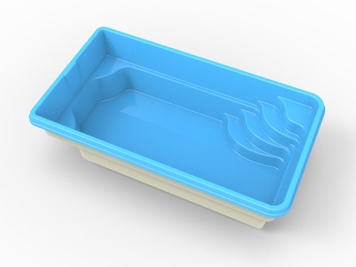 Glasfiberpool Torneträsk 5,00m x 2,80m x 1,35m