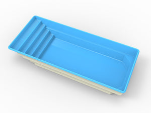 Glasfiberpool Vallsjön 8,40m x 3,60m x 1,50m