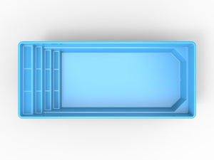 Glasfiberpool Vallsjön 8,40m x 3,60m x 1,50m