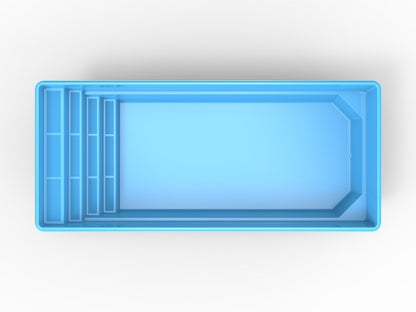 Glasfiberpool Vallsjön 8,40m x 3,60m x 1,50m