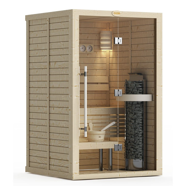 SAWO Indoor Sauna Glass Front Spruce
