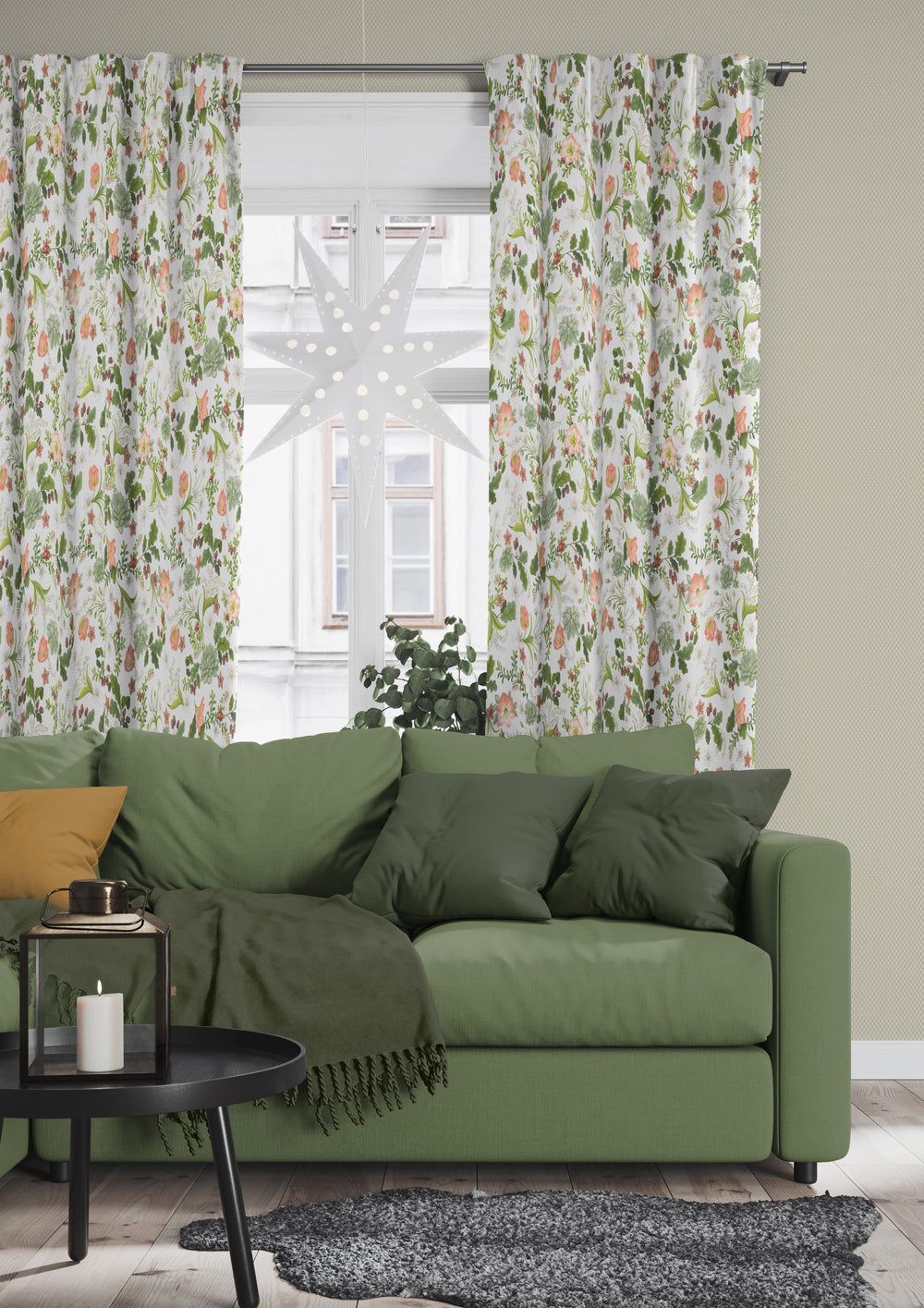 Arvidssons Textil Liljebacken grön i miljö