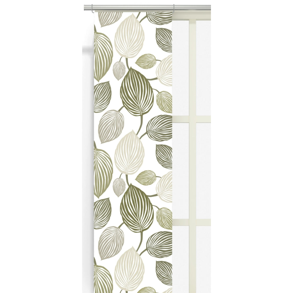 Arvidssons Textil Panelgardin Lyckans Blad 2-pack i olivgrön