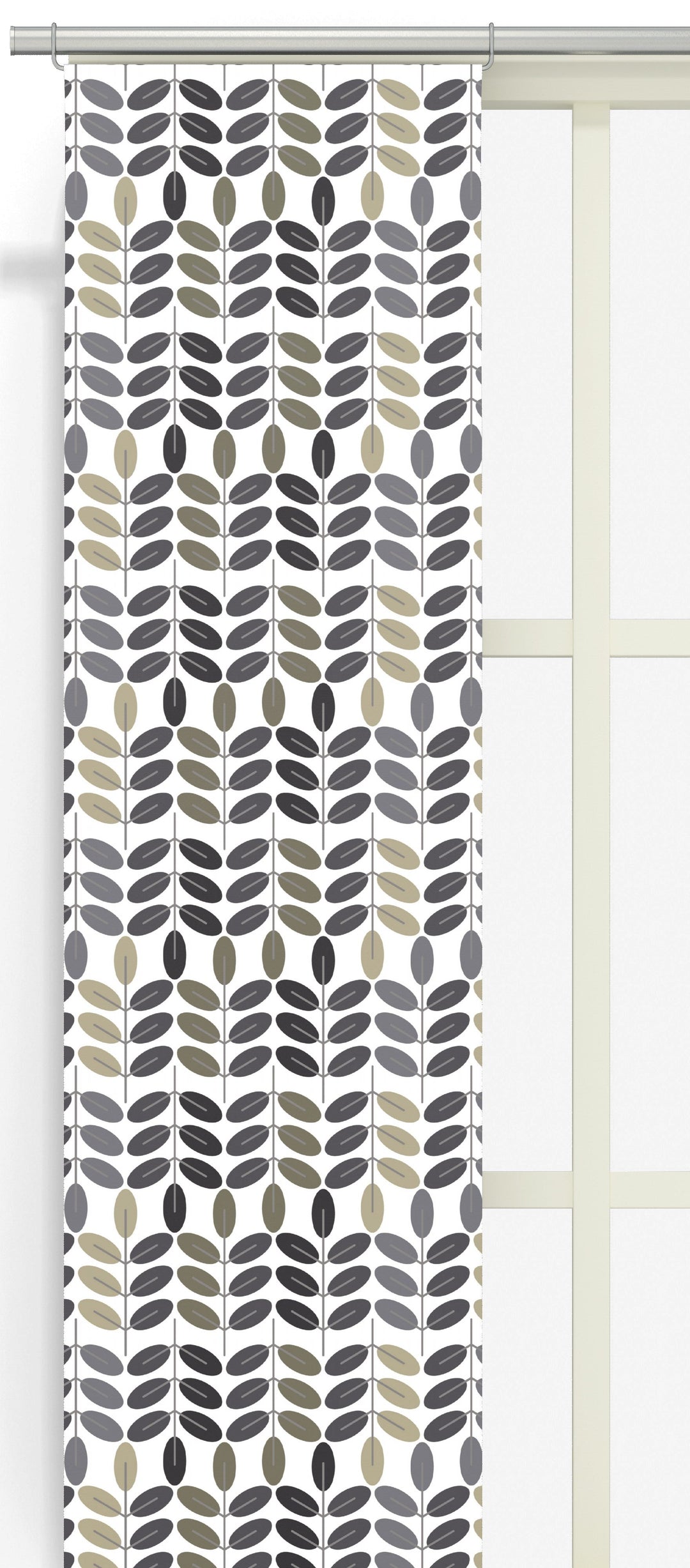 Arvidssons Textil Bladiblad panelgardin i blå färg