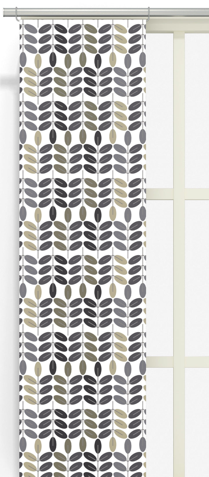 Arvidssons Textil Bladiblad panelgardin i blå färg