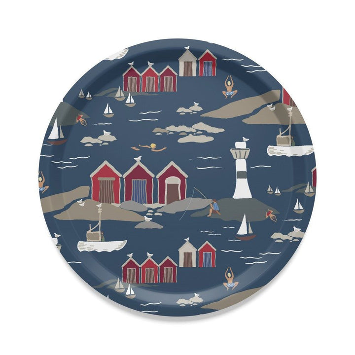 Arvidssons Textil Bricka Kust Rund Blå SKU ARV-2927-67-03-70 EAN 7394094272508