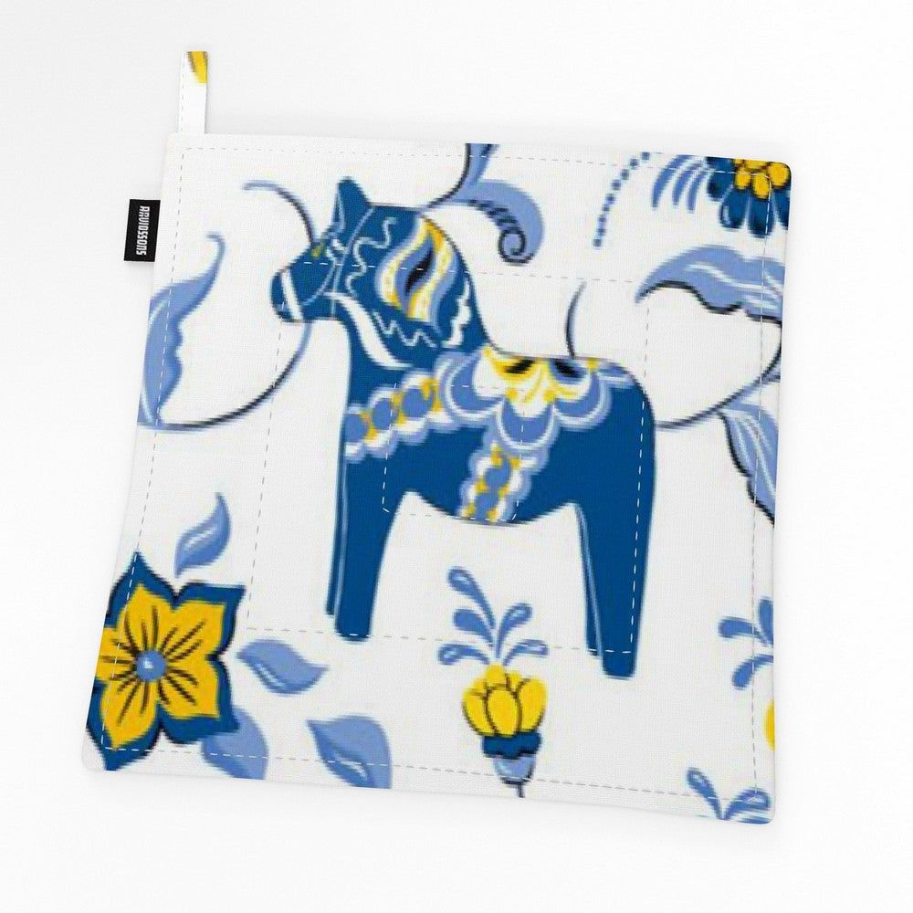 Arvidssons Textil Grytlapp Leksand Blå/Gul SKU ARV-3761-52-02-20 EAN 7394094248619