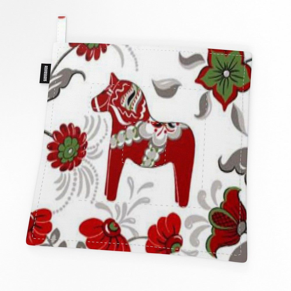Arvidssons Textil Grytlapp Leksand Offwhite/Röd SKU ARV-3761-52-02-22 EAN 7394094248626