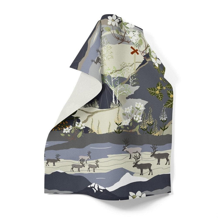 Arvidssons Textil Kökshandduk Fjällvandring Blå SKU ARV-2724-61-01-50 EAN 7394094273390
