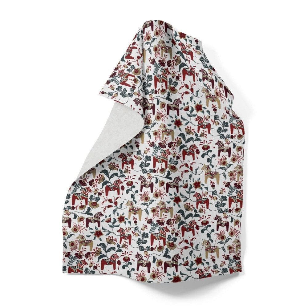 Arvidssons Textil Kökshandduk Leksand Mini Vinröd/Beige/Turkos SKU ARV-1823-61-01-72 EAN 7394094276001