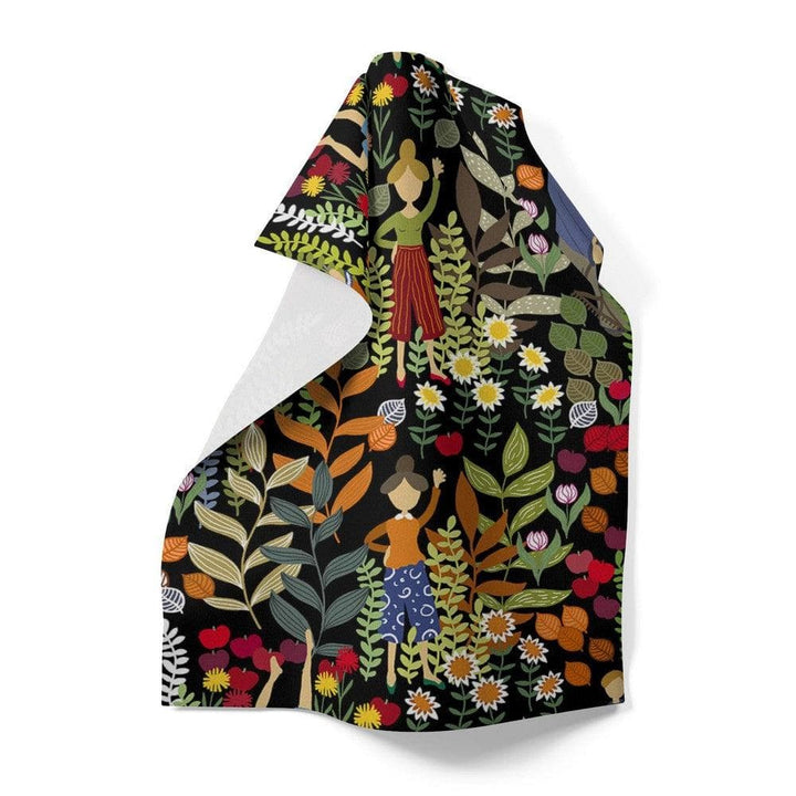 Arvidssons Textil Kökshandduk Trädgård Svart/Orange SKU ARV-2502-61-01-76 EAN 7394094275950