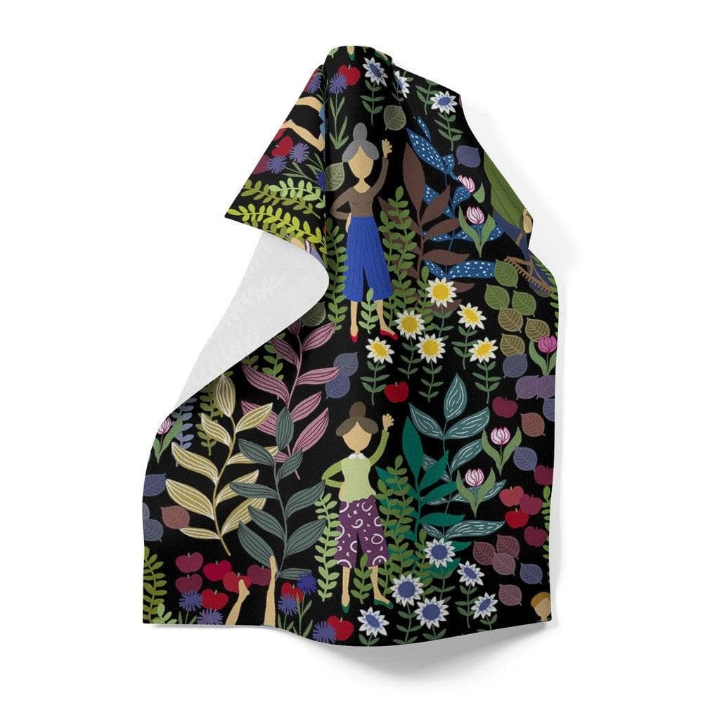 Arvidssons Textil Kökshandduk Trädgård Svart/Flerfärgad SKU ARV-2502-61-01-91 EAN 7394094275967