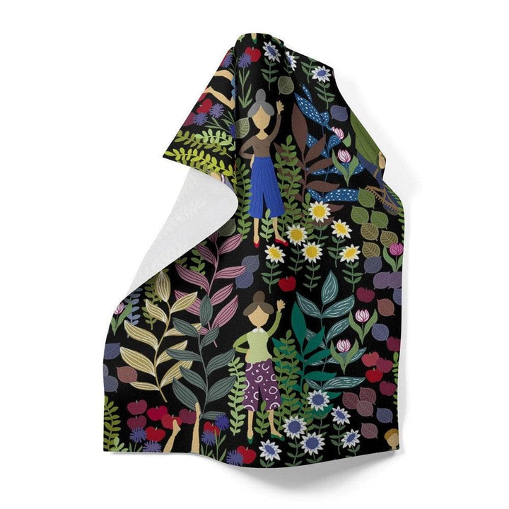 Arvidssons Textil Kökshandduk Trädgård Svart/Flerfärgad SKU ARV-2502-61-01-91 EAN 7394094275967
