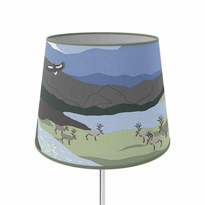 Arvidssons Textil Lampskärm Fjällvandring Grön/Blå / 30 cm SKU ARV-2724-75-30-08 EAN 7394094276414