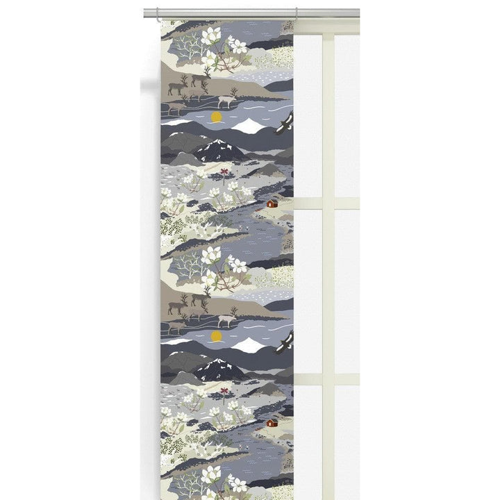 Arvidssons Textil Panelgardin Fjällvandring 2-pack Blå SKU ARV-2724-09-02-50 EAN 7394094273338