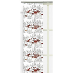Arvidssons Textil Panelgardin Vinterbyn 2-pack Röd SKU ARV-2886-09-02-05 EAN 7394094267290