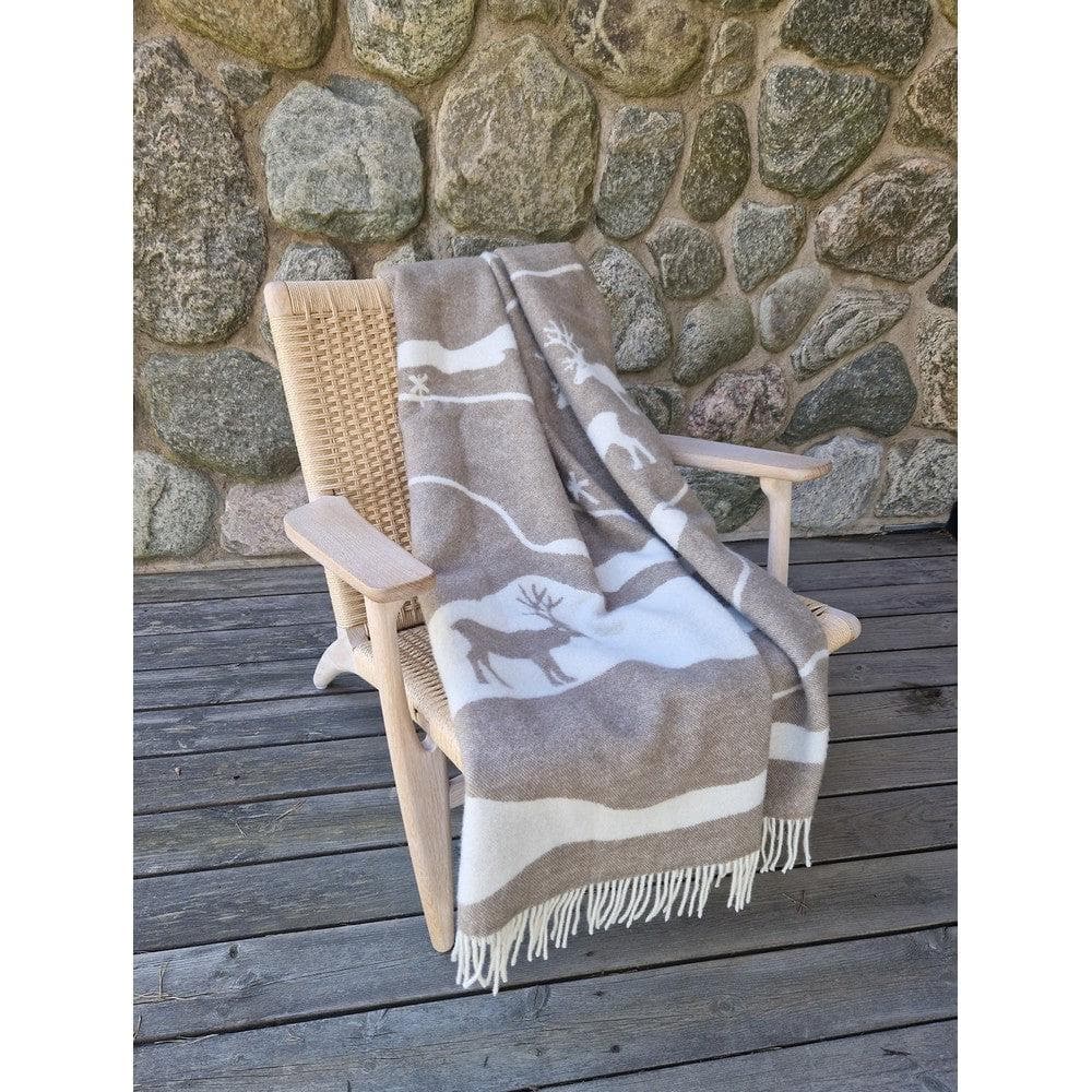 Arvidssons Textil Ullpläd Fjällvandring Beige SKU ARV-2724-40-01-05 EAN 7394094276582