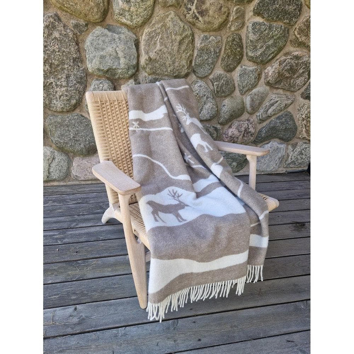 Arvidssons Textil Ullpläd Fjällvandring Beige SKU ARV-2724-40-01-05 EAN 7394094276582