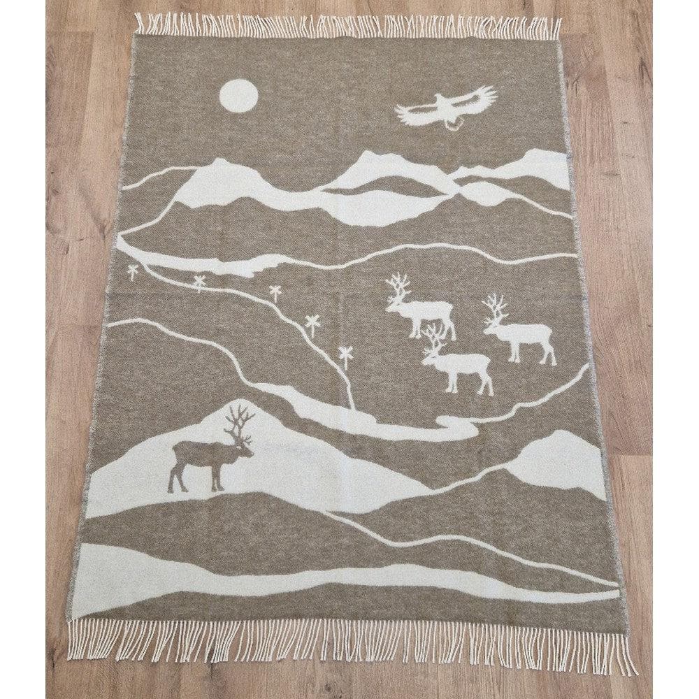 Arvidssons Textil Ullpläd Fjällvandring Beige SKU ARV-2724-40-01-05 EAN 7394094276582