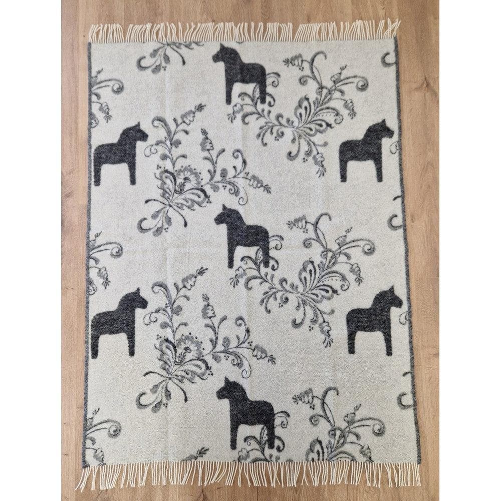 Arvidssons Textil Ullpläd Kurbits Grå/Svart SKU ARV-1933-40-01-05 EAN 7394094276216