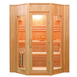 Bastu France Sauna ZEN Steam komplett paket 4-sitsig, 6,0kW Svart vägg