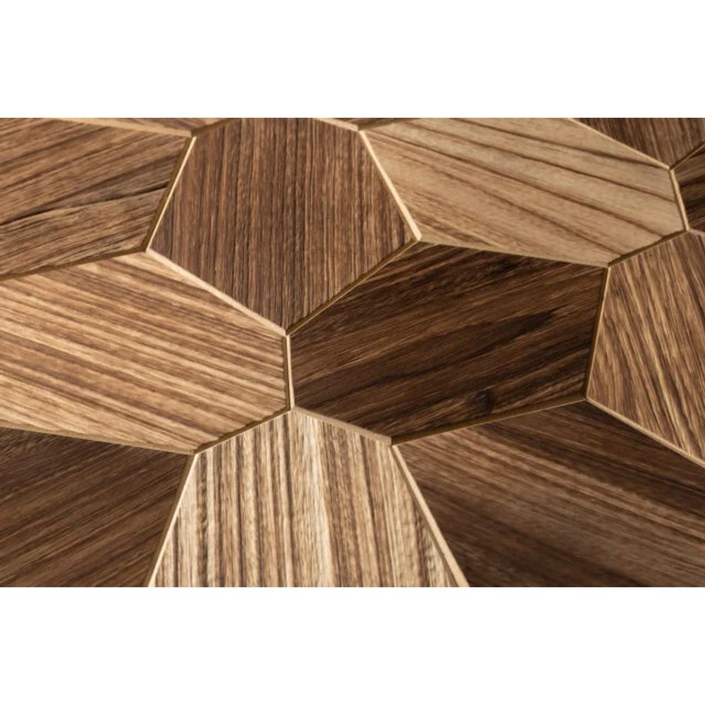 Emotionwood Väggpanel Hexagon Abachi Yakisugi